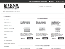 Tablet Screenshot of lynxgrillshop.com